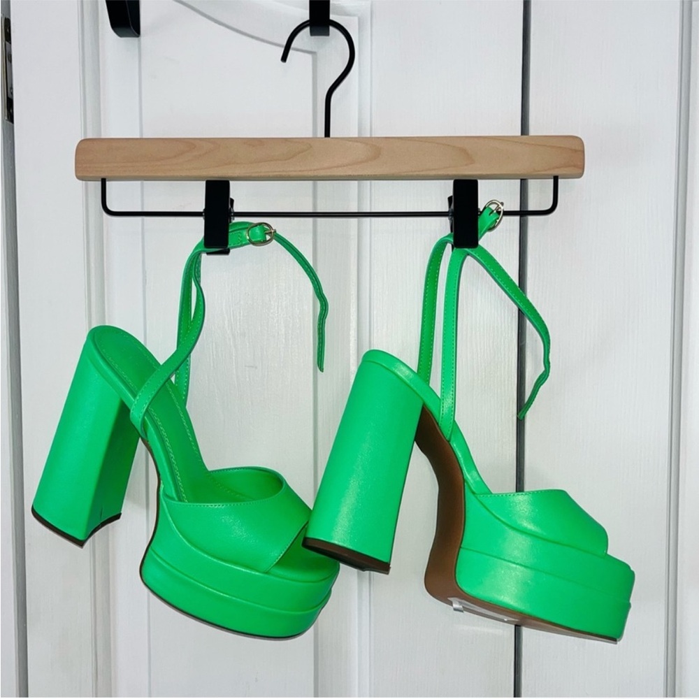ASOS Neon Green Platform Sandals - Picture 3 of 5